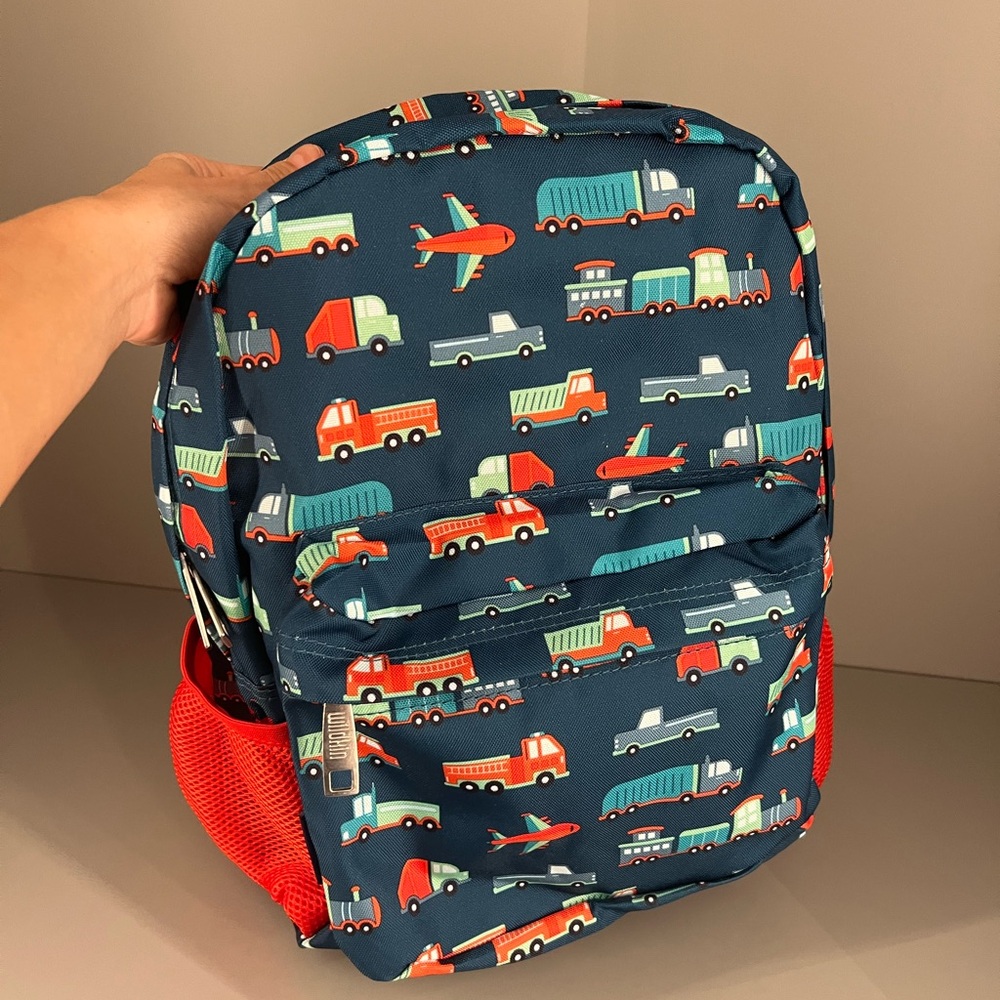 Kids Toy Vehicle Print Backpack